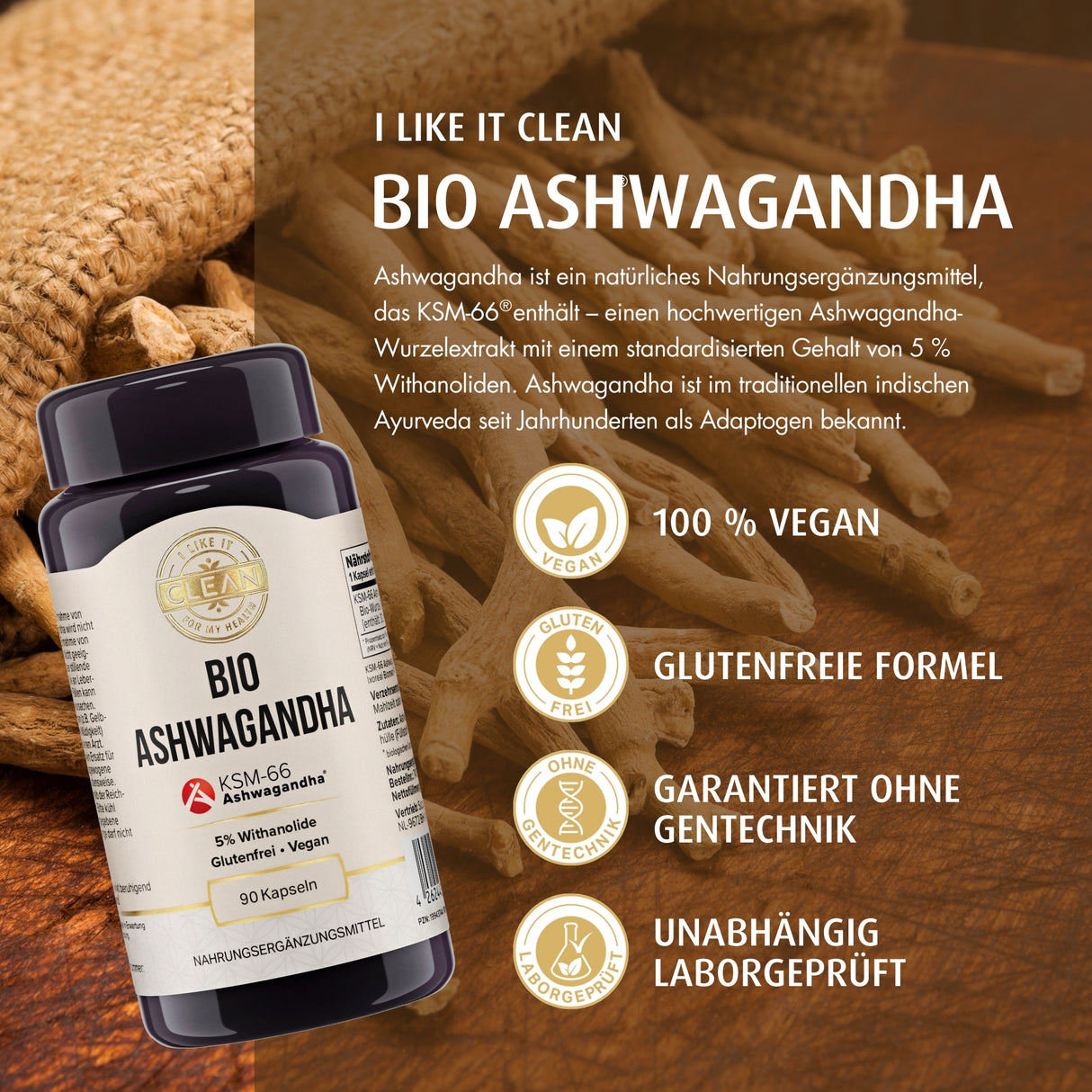 Bio-Ashwagandha Wurzel-Extrakt