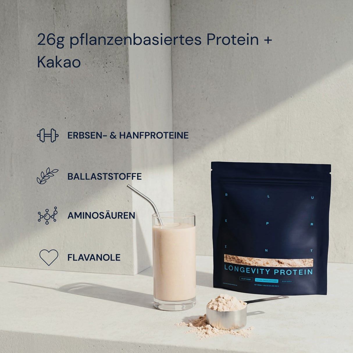 Longevity Protein Schokolade Pulver