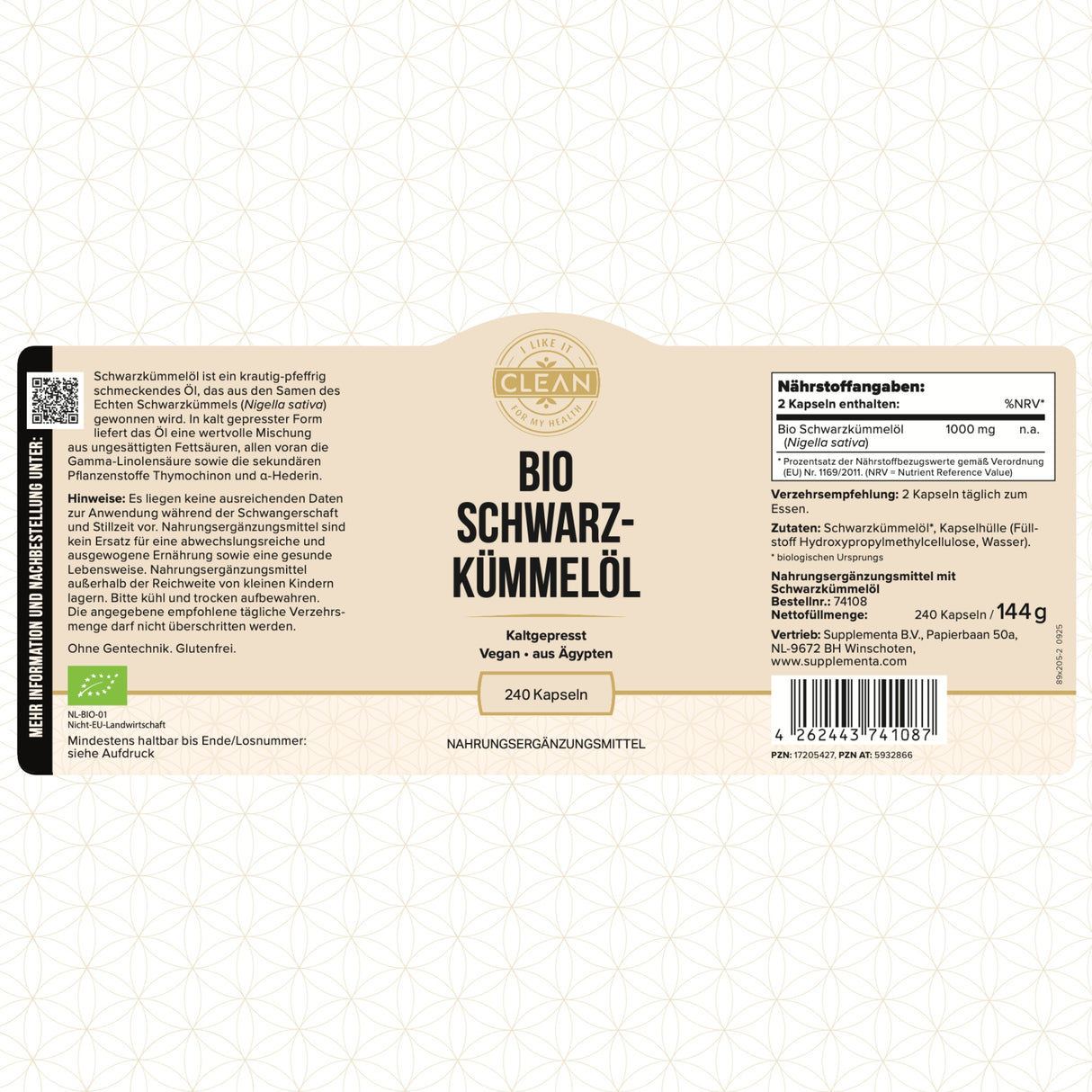 Bio-Schwarzkümmel Öl Kapseln