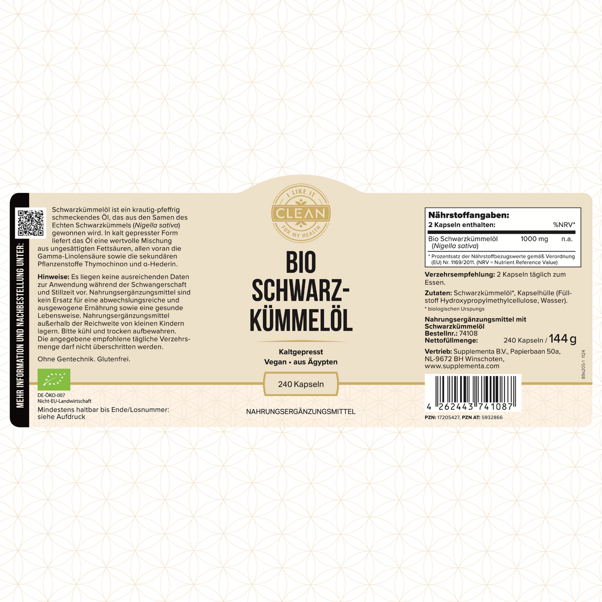 Bio-Schwarzkümmel Öl Kapseln