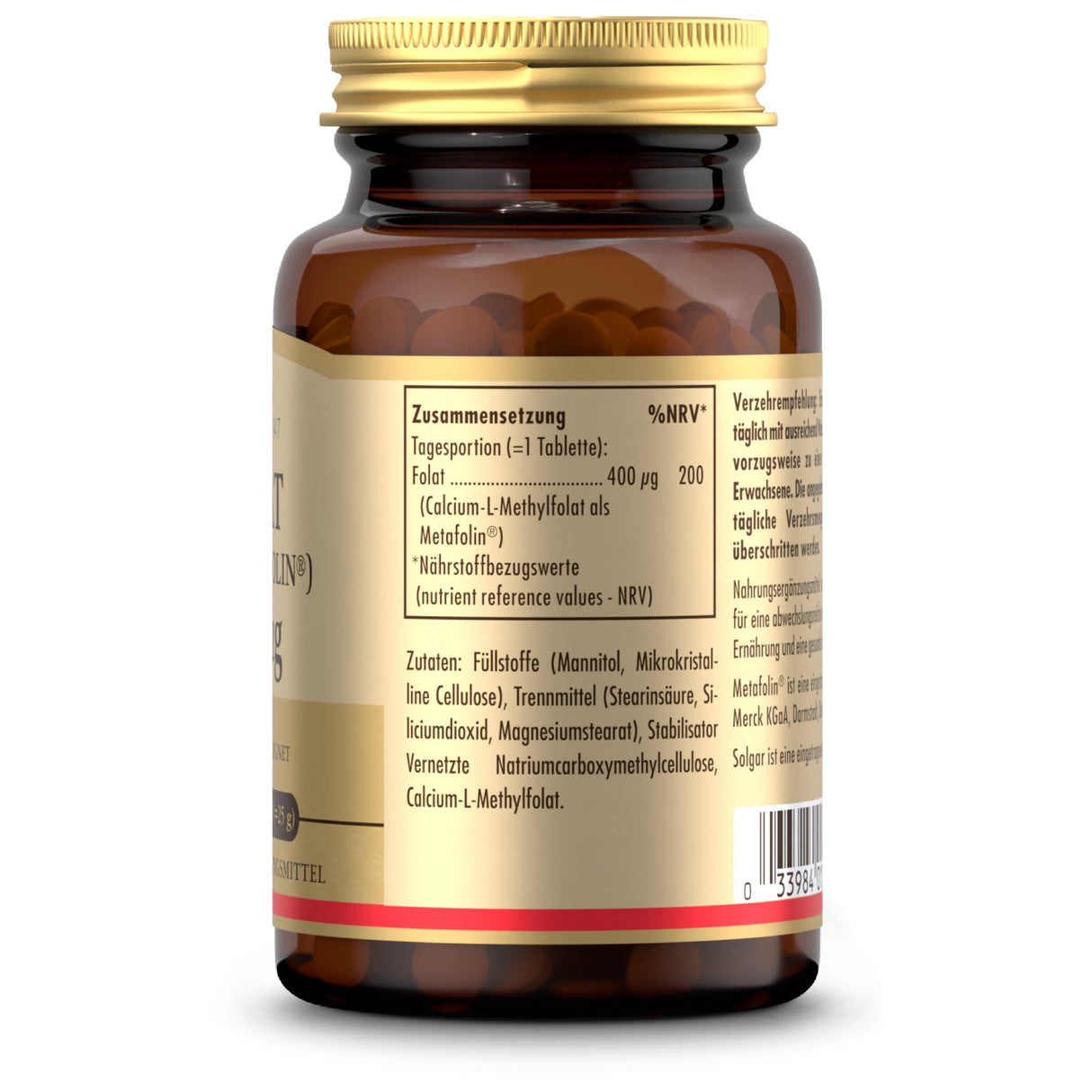 Folat (als Metafolin®) 400 µg