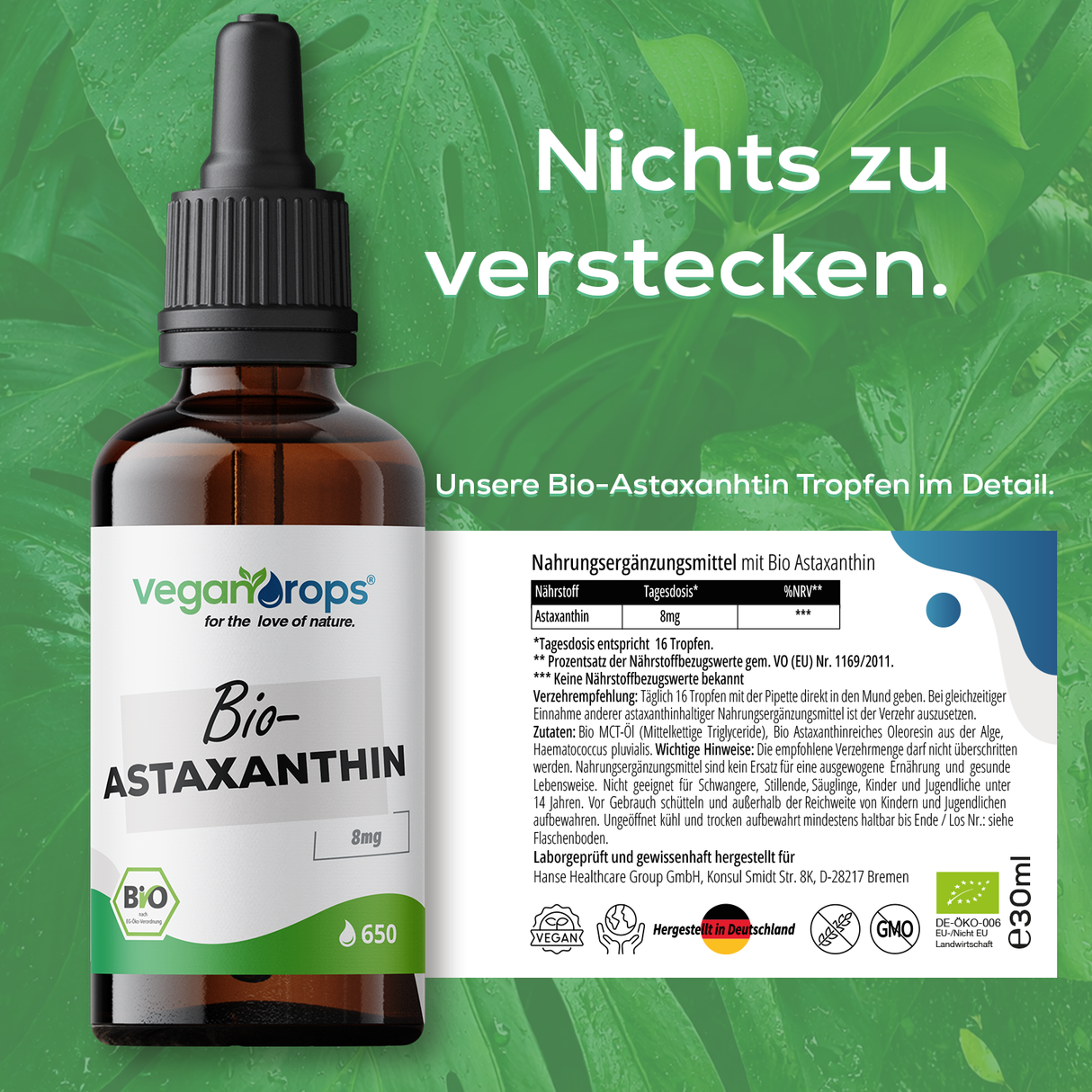 Bio-Astaxanthin 8mg Tropfen