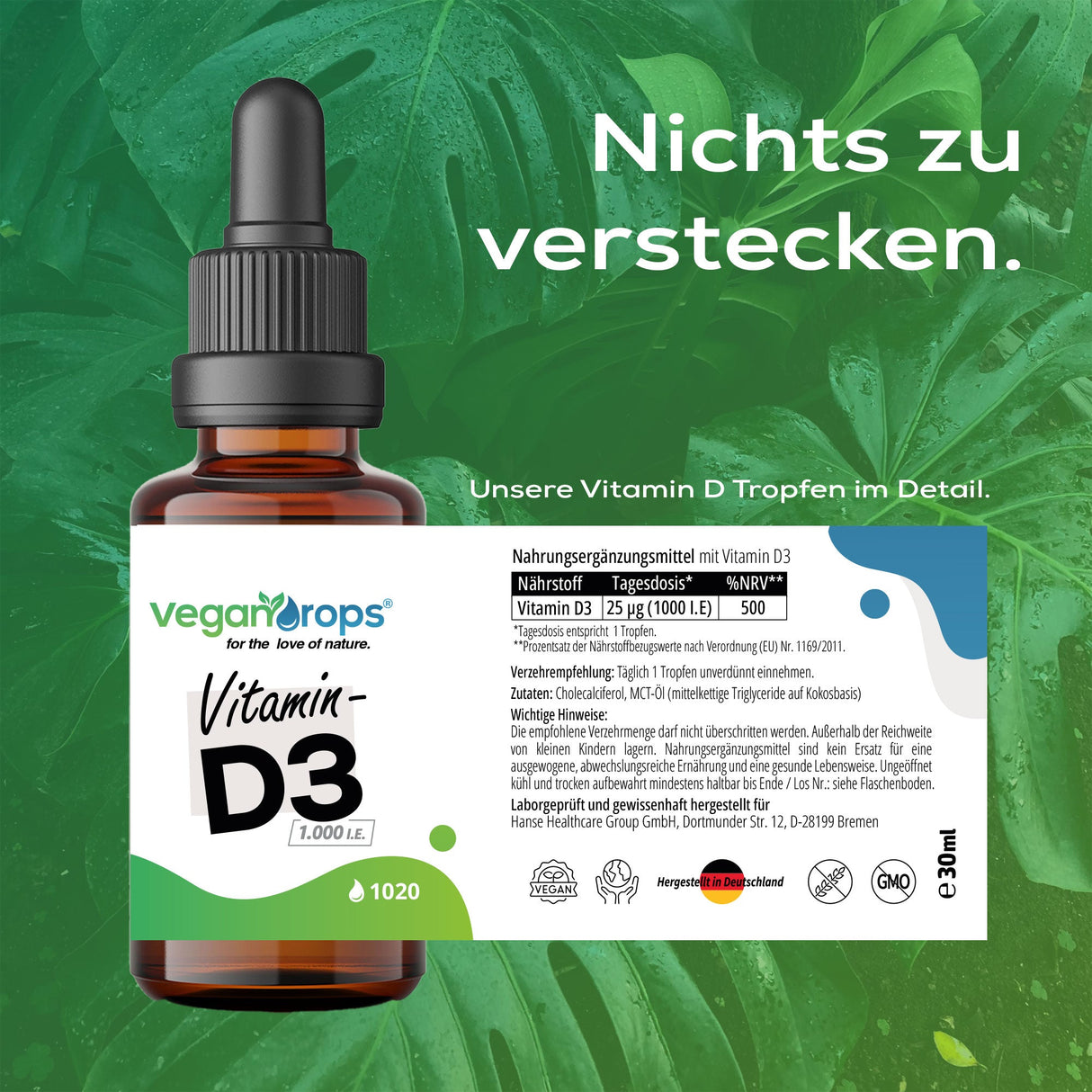 Vitamin D3 Tropfen (1000 i.E.)